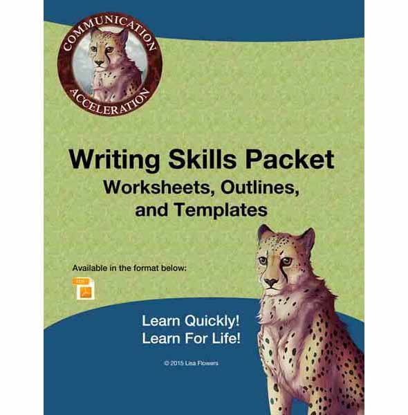 Writing-Skills-High-School-Worksheets-Packet Lisa Flowers of Communication Acceleration Speech Language Therapy