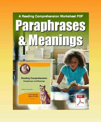 Reading Comprehension: Paraphrases and Meanings