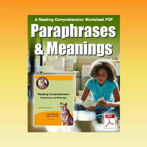 Reading Comprehension: Paraphrases and Meanings