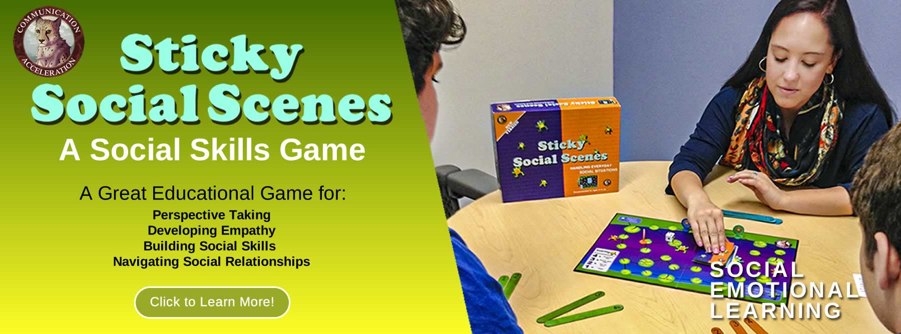 Sticky Social Scenes - Social skills game being played - 1800px wide