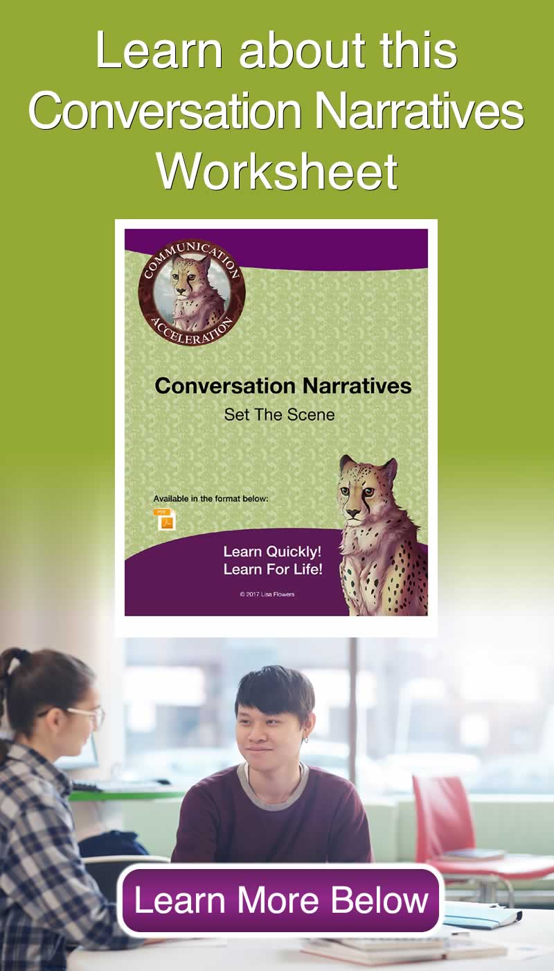 Social Skills Worksheet PDF- Conversation Narratives