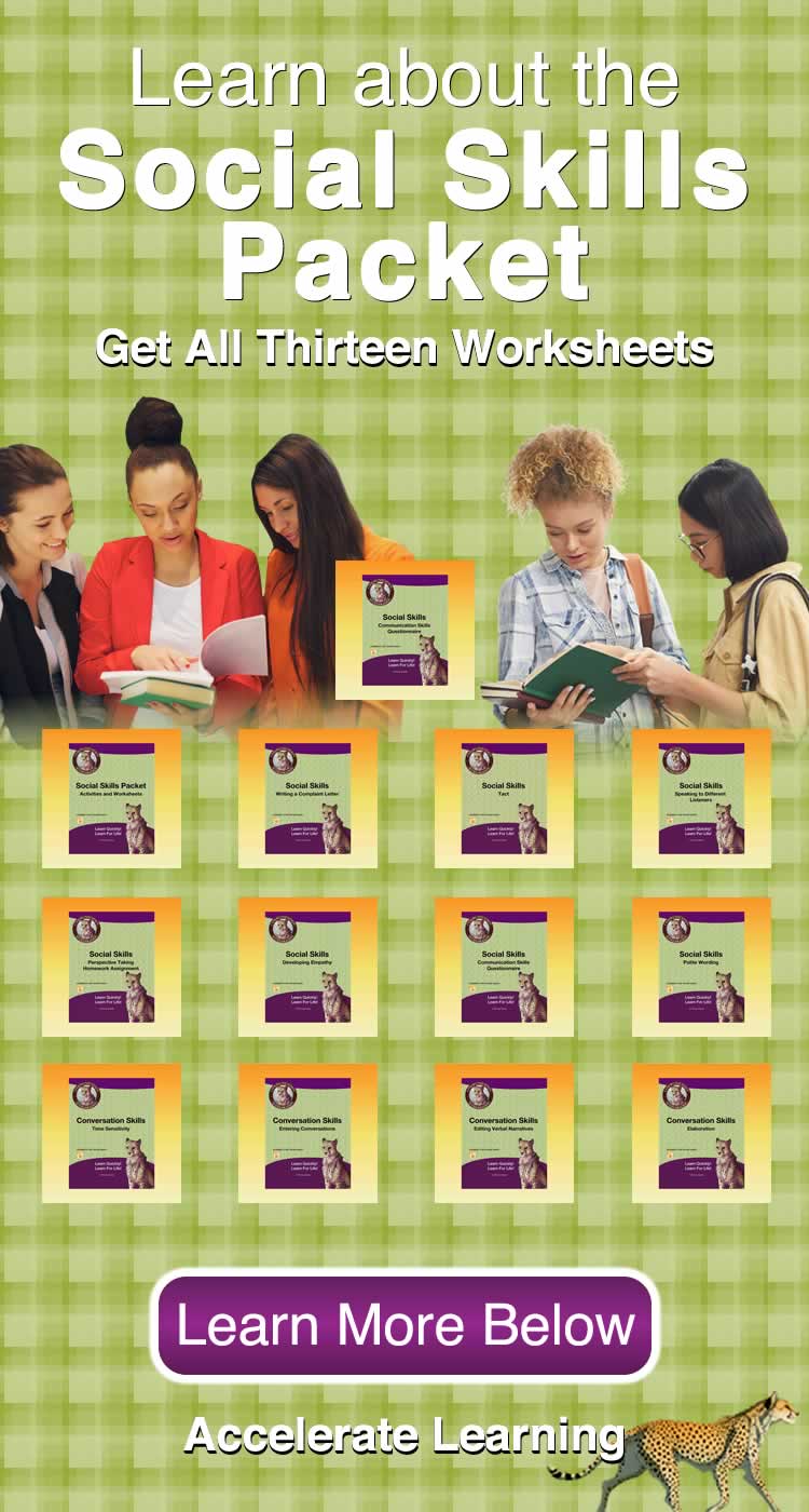 Social Skills Worksheets Packet - A Social Emotional Learning Activity